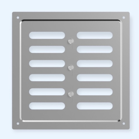 2020MER Chrome ERA Решетка вентиляционная MER регулируемая 200х200 окраш.сталь Chrome